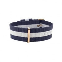 Buy Daniel Wellington 0703DW Nato Glasgow Rose Ladies Blue and White Nylon Strap online