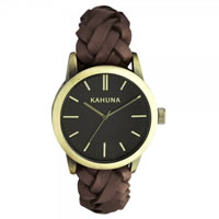 Buy Kahuna Watches Brown leather strap Gents Watch KGF-0008G online