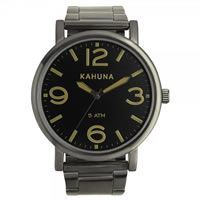 Buy Kahuna Watches Black ion-plated steel Gents Watch KGB-0002G online