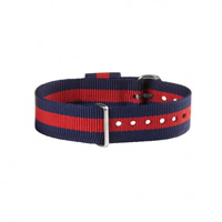 Buy Daniel Wellington 0401DW Nato Oxford Silver Gents Blue and Red Nylon Strap online