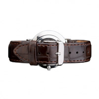 Buy Daniel Wellington 0810DW Classic York Silver Ladies Brown Leather Strap online