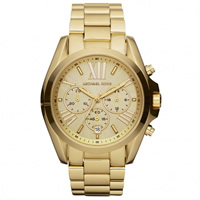 Buy Michael Kors Watches Unisex Chronograph Gold Plated Stainless steel Watch MK5605 online