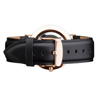 Buy Daniel Wellington 0307DW Classic Sheffield Rose Gents Black Leather Strap online