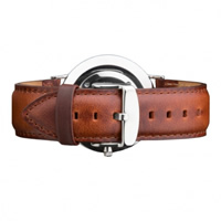 Buy Daniel Wellington 0407DW Classic St Andrews Silver Gents Brown Leather Strap online