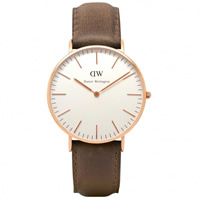 Buy Daniel Wellington 0512DW Classic Cardiff Ladies Brown Leather Watch online