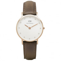 Buy Daniel Wellington 0904DW Classy Cardiff Ladies Brown Leather Watch online