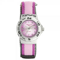 Buy Kahuna Watches KUS-0035L Ladies Pink Nylon Velcro Strap Watch online