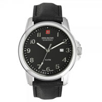 Buy Swiss Military 6-4141-04-007 Swiss Solder & Recruit Black Leather Gents Watch online