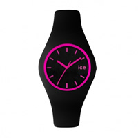 Buy Ice-Watch ICE.CY.PK.U.S.13 Ice Unisex Black & Pink Silicone Strap Watch online