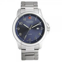 Buy Swiss Military 06-5141-04-003 Swiss Solder & Recruit Blue Dial Stainless Steel Gents Watch online