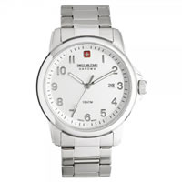 Buy Swiss Military 06-5141-04-001 Swiss Solder & Recruit White Dial Stainless steel Gents Watch online