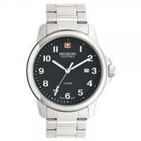 Buy Swiss Military 06-5141-04-007 Swiss Solder & Recruit Black Dial Stainless Steel Gents Watch online