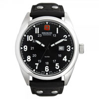 Buy Swiss Military 06-4181-04-007 Swiss Sergeant Genuine Black leather Gents Watch online