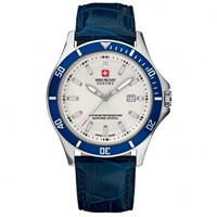 Buy Swiss Military 06-4161-7-04-001-03 Swiss Flagship Blue Genuine Leather Gents Watch online