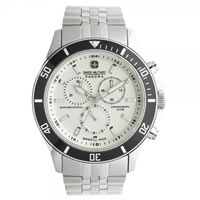 Buy Swiss Military 06-5183-04-001-07 Swiss Flagship Chronograph White Stainless Steel Gents Watch online