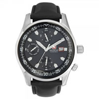 Buy Swiss Military 06-4192-04-007 Swiss Discovery Multifunctional Black Leather Gents Watch online