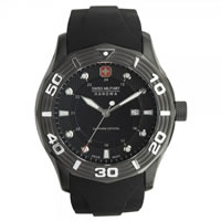 Buy Swiss Military 06-4170-13-007 Swiss Oceanic Black Silicone Gents Watch online