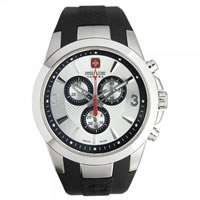 Buy Swiss Military 06-4169-04-001 Predator Chronograph Black PU strap Gents Watch online