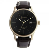 Buy Accurist Watches Brown leather Gents Vintage Watch MS733B online