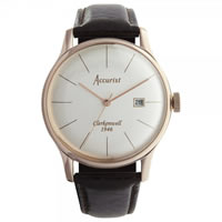 Buy Accurist Watches Brown leather Gents Vintage Watch MS735S online