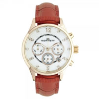 Buy Kennett Watches LWSAVWHGOLRD Ladies Savro Gold Tone & Red Watch online