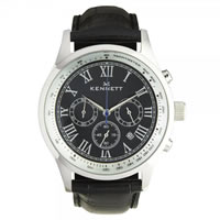 Buy Kennett Watches WSAVBKSILBK Gents Savro Silver & Black Watch online