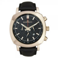 Buy Kennett Watches WCHAROCFBL Gents Challanger Rose Gold & Black Chronograph Watch online