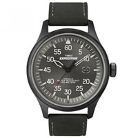 Buy Timex Watches Black leather strap Gents Expedition Military Field Watch T49877SU online