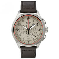 Buy Timex Watches Brown leather Gents Intelligent Quartz Chronograph Watch T2P275 online