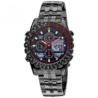 Buy Accurist Watches Ion Plated Stainless Steel Gents World Timer Chronograph Watch MB776B online