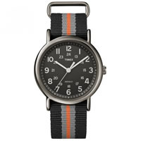 Buy Timex Watches Black & Gray striped Nylon Strap Unisex Classics Camper Watch T2N892 online