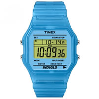 Buy Timex Watches Blue Silicone Strap Unisex Classic Digital Watch T2N804 online