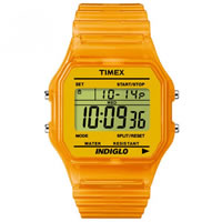 Buy Timex Watches Orange Silicone Strap Unisex Classic Digital Watch T2N807 online