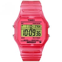 Buy Timex Watches Pink Silicone Strap Unisex Classic Digital Watch T2N805 online