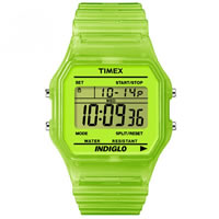 Buy Timex Watches Green Silicone Strap Unisex Classic Digital Watch T2N806 online