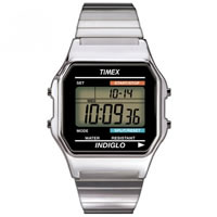 Buy Timex Watches Silver Tone Case & Expansion Bracelet Classic Digital Watch T78587 online