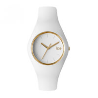 Buy Ice-Watch ICE.GL.WE.U.S.13 Glam Unisex White Silicone Strap Watch online