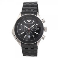 Buy Armani Watches AR0547 Black & Stainless Chronograph Mens Designer Watch online