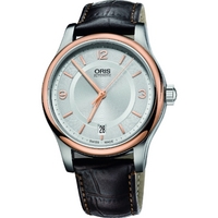 Buy Oris Automatic Mens Leather Strap Watch 73375784331LS online