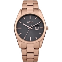 Buy Oasis Ladies Rose Gold Tone Bracelet Watch B1369 online