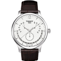 Buy Tissot Gents Traditional Perpetual Brown Leather Strap Watch T063.637.16.037.00 online