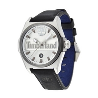 Buy Timberland Gents Back Bay Black Leather Silver Tone Watch 13329JSTU-01 online