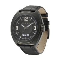 Buy Police Gents Gambler Black Leather Strap Watch 13404JSB-02 online