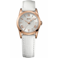 Buy Hugo Boss Ladies White Leather Strap Watch 1502306 online