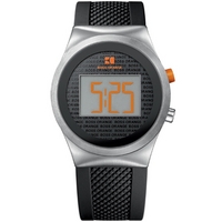 Buy Boss Orange Gents Black Rubber Strap Watch 1512688 online