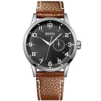 Buy Hugo Boss Gents Brown Leather Strap Watch 1512723 online