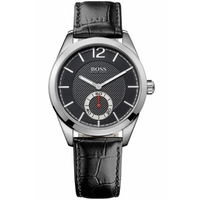 Buy Hugo Boss Gents Black Leather Strap Watch 1512793 online