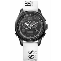 Buy Hugo Boss Gents Chronograph White Rubber Strap Watch 1512802 online