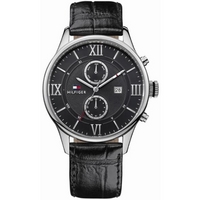 Buy Tommy Hilfiger Gents Mult Dial Black Strap Watch 1710290 online