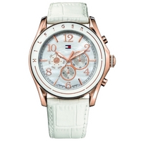 Buy Tommy Hilfiger Ladies White Leather Strap Watch 1781051 online